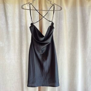 Hollister Black Cowl Neck Slip Dress